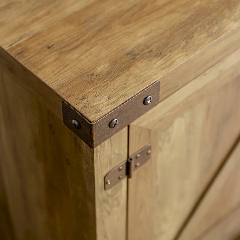 Barn Door TV Stand - Grey/Oak, 70"