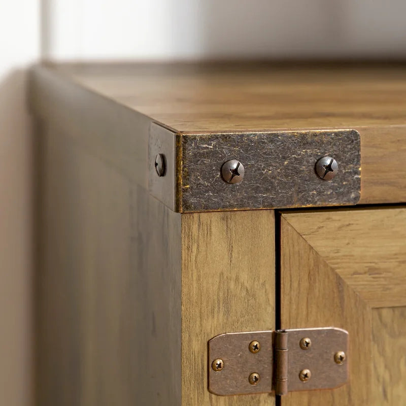 Barn Door TV Stand - Grey/Oak, 70"