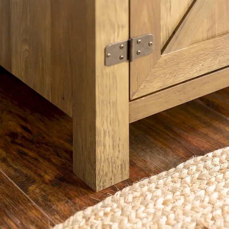 Barn Door TV Stand - Grey/Oak, 70"