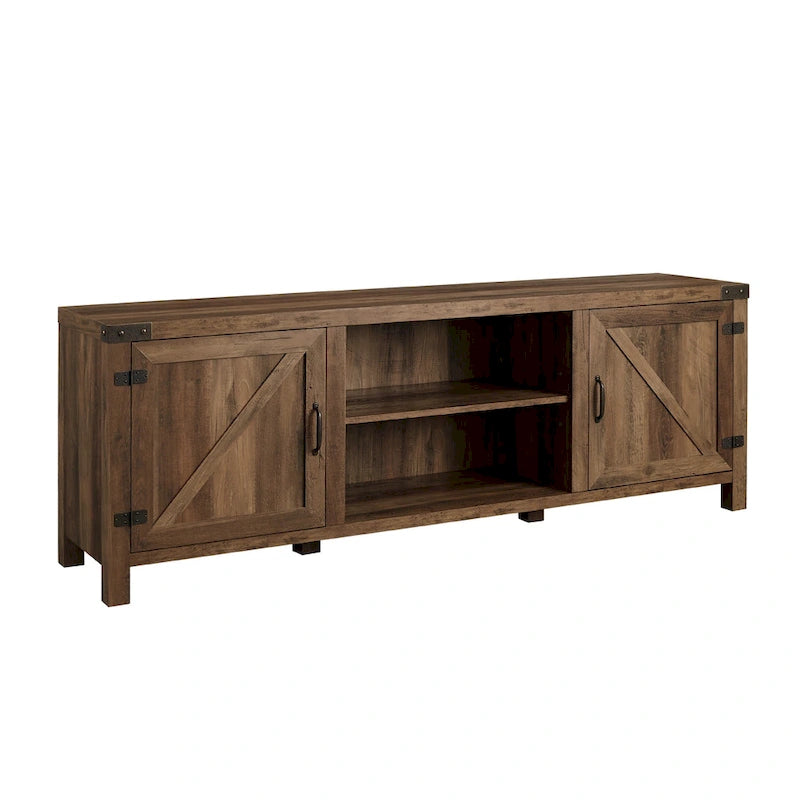 Barn Door TV Stand - Grey/Oak, 70"