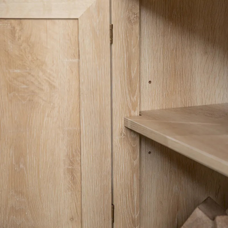 Barn Door TV Stand - Grey/Oak, 70"