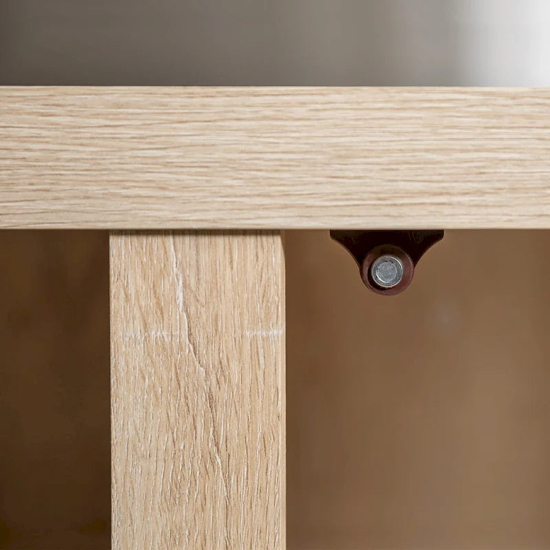 Barn Door TV Stand - Grey/Oak, 70"