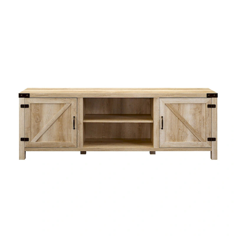 Barn Door TV Stand - Grey/Oak, 70"