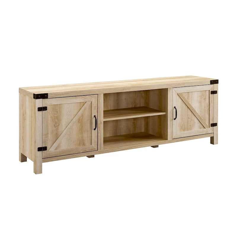 Barn Door TV Stand - Grey/Oak, 70"