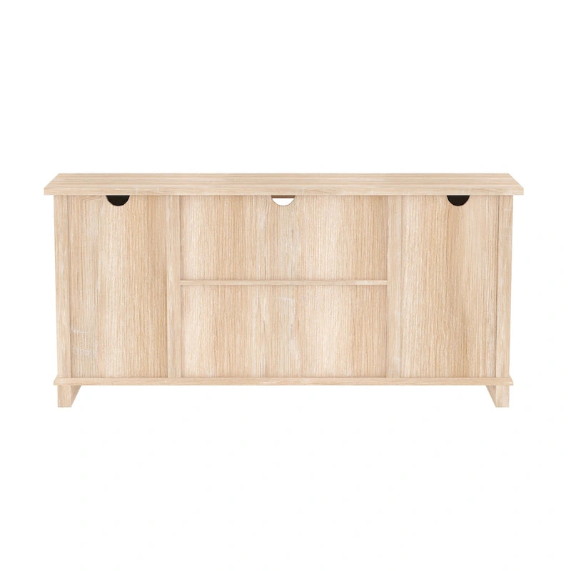 Sliding Barn Door TV Stand - Oak/Grey/White, 58"