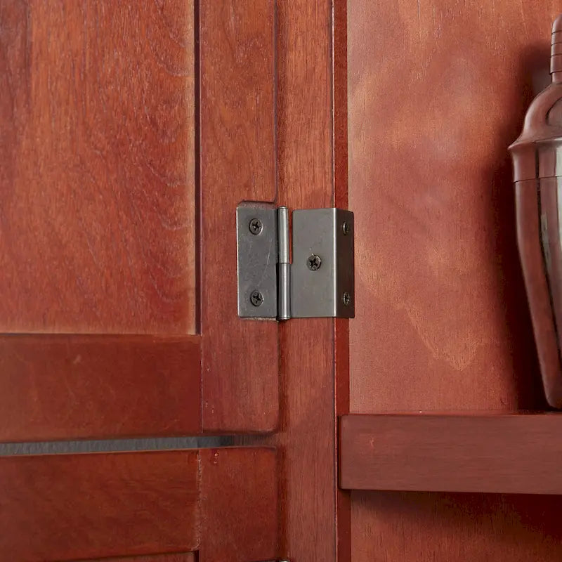 4-Tier Corner Kitchen Pantry Cabinet - Cherry/Oak, 8 Doors