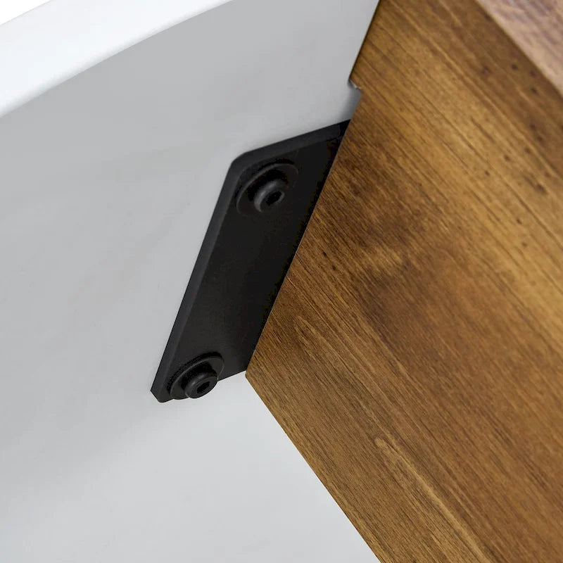 Round Coffee Table - White/Wood