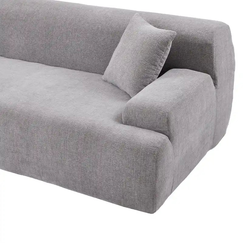 111 Polyester L-Shape Modular Sectional Sofa with High-Density Foam, 27 Deep Seat and Anti-Wrinkle Chenille Fabric