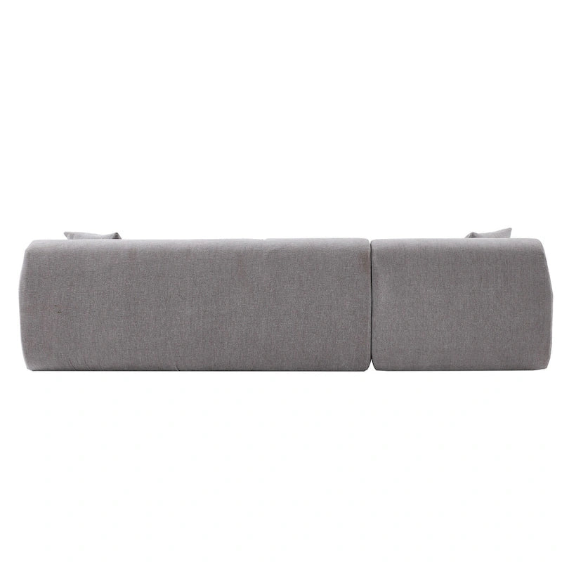 111 Polyester L-Shape Modular Sectional Sofa with High-Density Foam, 27 Deep Seat and Anti-Wrinkle Chenille Fabric