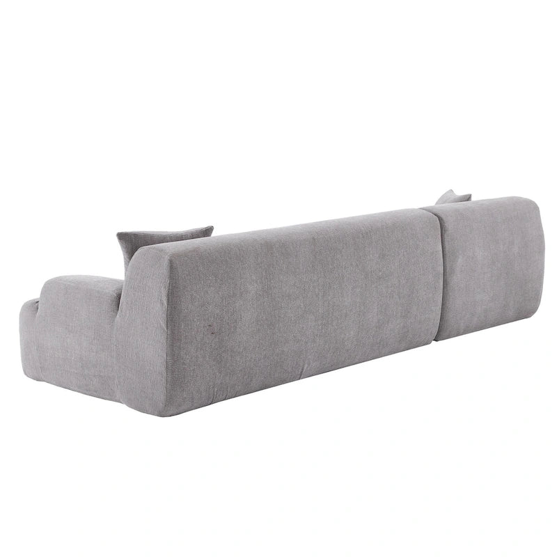 111 Polyester L-Shape Modular Sectional Sofa with High-Density Foam, 27 Deep Seat and Anti-Wrinkle Chenille Fabric