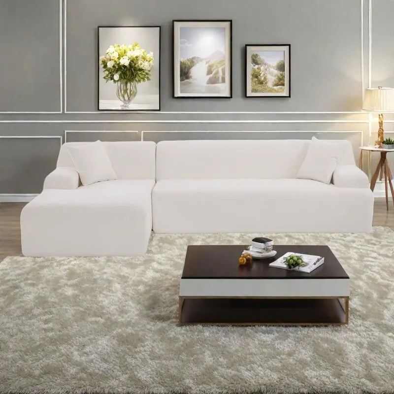 111 Polyester L-Shape Modular Sectional Sofa with High-Density Foam, 27 Deep Seat and Anti-Wrinkle Chenille Fabric