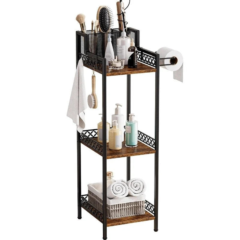 3-Tier Bathroom Shelf Organizer - 11.42D x 9.85W x 32.68H