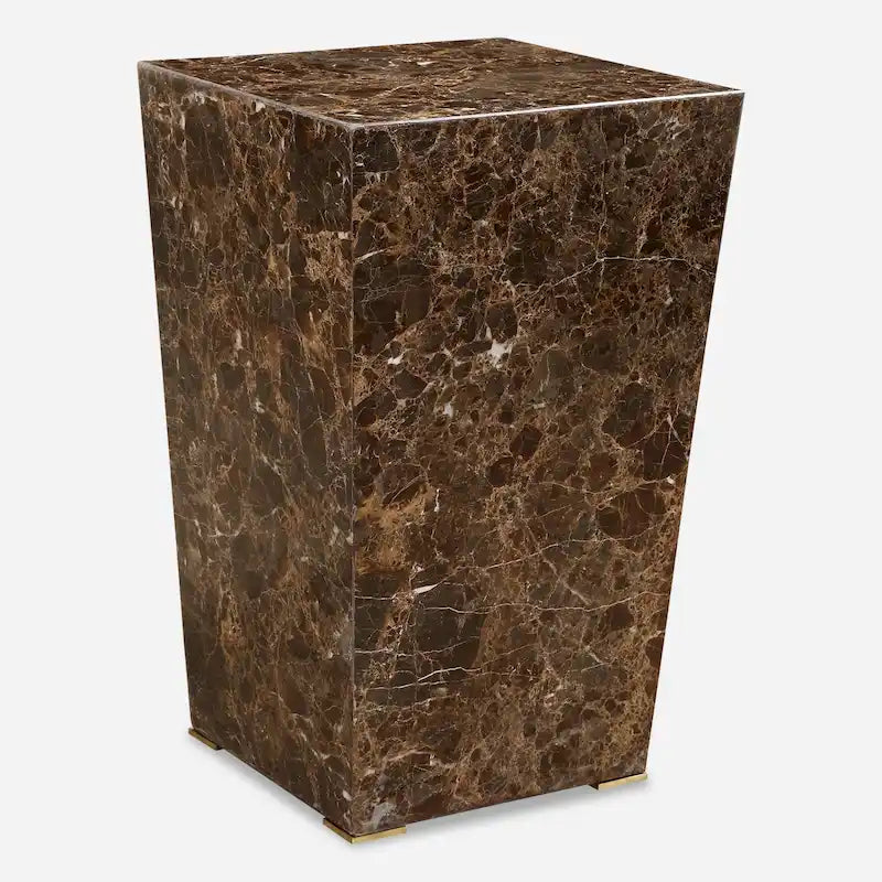 Marble Accent Table - Brown