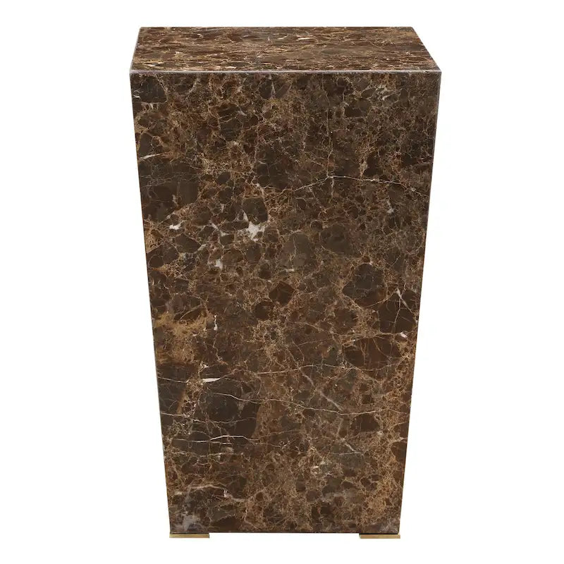 Marble Accent Table - Brown