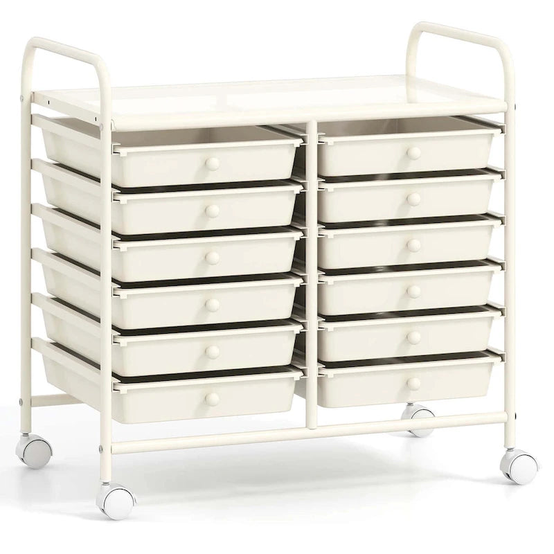12-Drawer Rolling Storage Cart Mobile Utility Cart on Wheels
