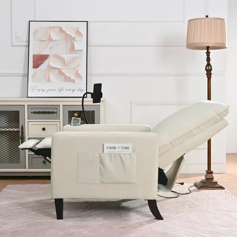 Recliner Chairs for Adults, Adjustable Recliner Sofa with Mobile Phone Holder & Cup Holder