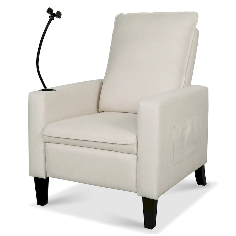 Recliner Chairs for Adults, Adjustable Recliner Sofa with Mobile Phone Holder & Cup Holder