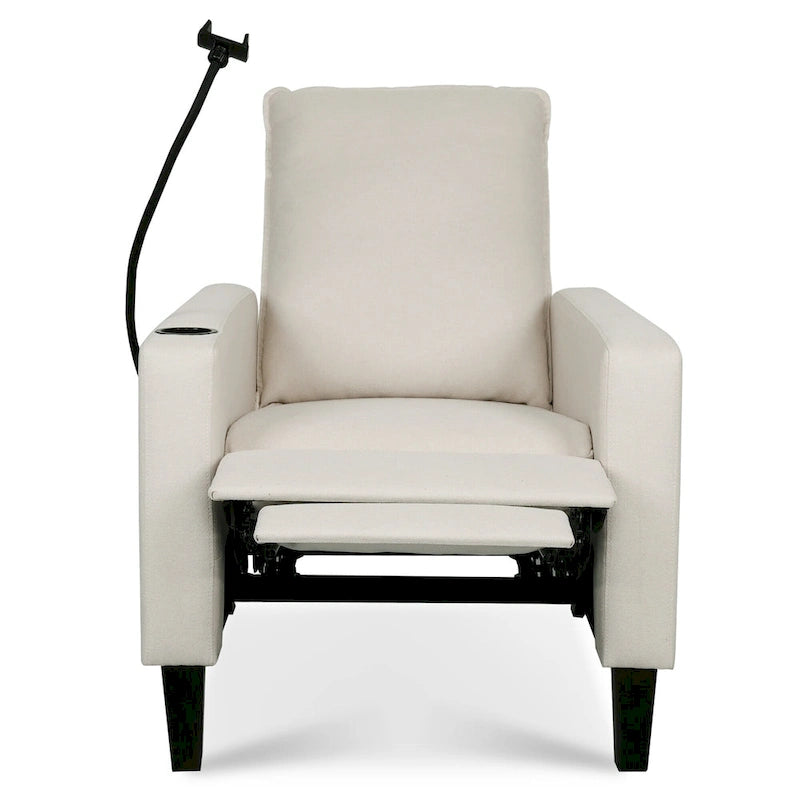 Recliner Chairs for Adults, Adjustable Recliner Sofa with Mobile Phone Holder & Cup Holder