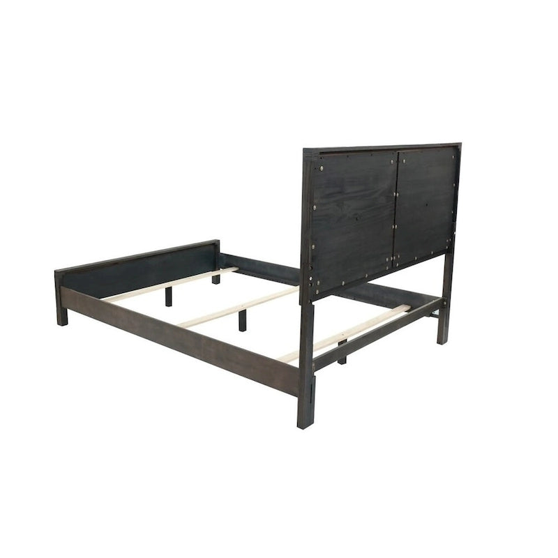 Queen Bed with X-Design Headboard - Espresso