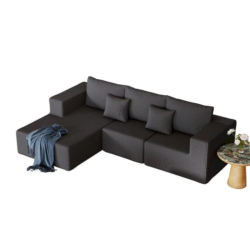 108.3Inch Modular L Shaped Sectional Sofa Couch with Chaise Lounge
