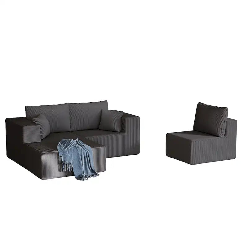 108.3Inch Modular L Shaped Sectional Sofa Couch with Chaise Lounge