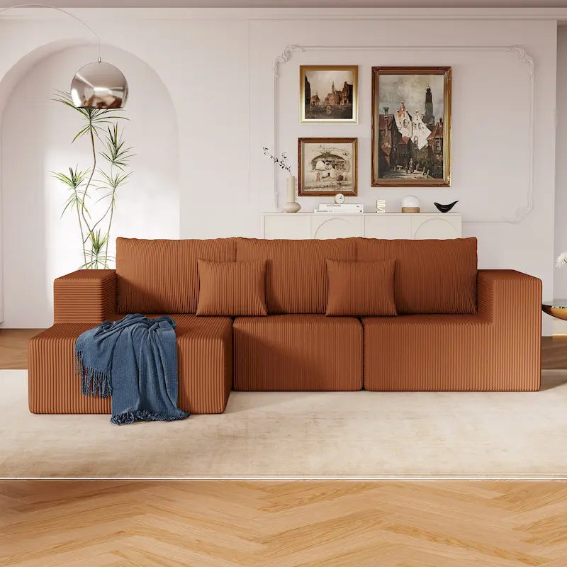 108.3Inch Modular L Shaped Sectional Sofa Couch with Chaise Lounge