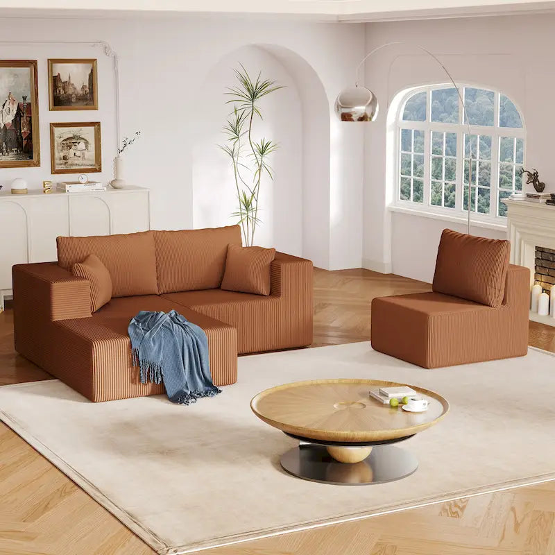 108.3Inch Modular L Shaped Sectional Sofa Couch with Chaise Lounge