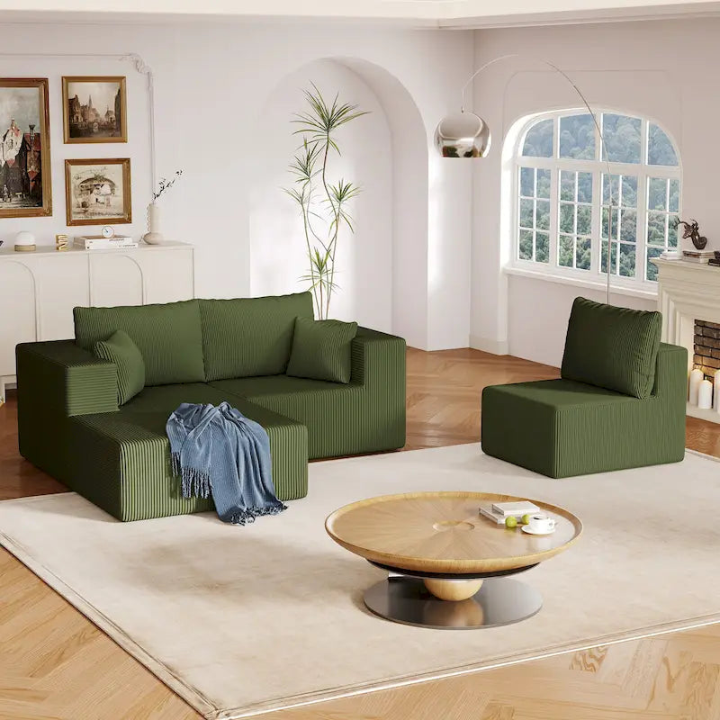 108.3Inch Modular L Shaped Sectional Sofa Couch with Chaise Lounge
