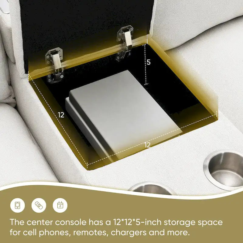 109 Chenille Modular Sectional Sofa with USB Console