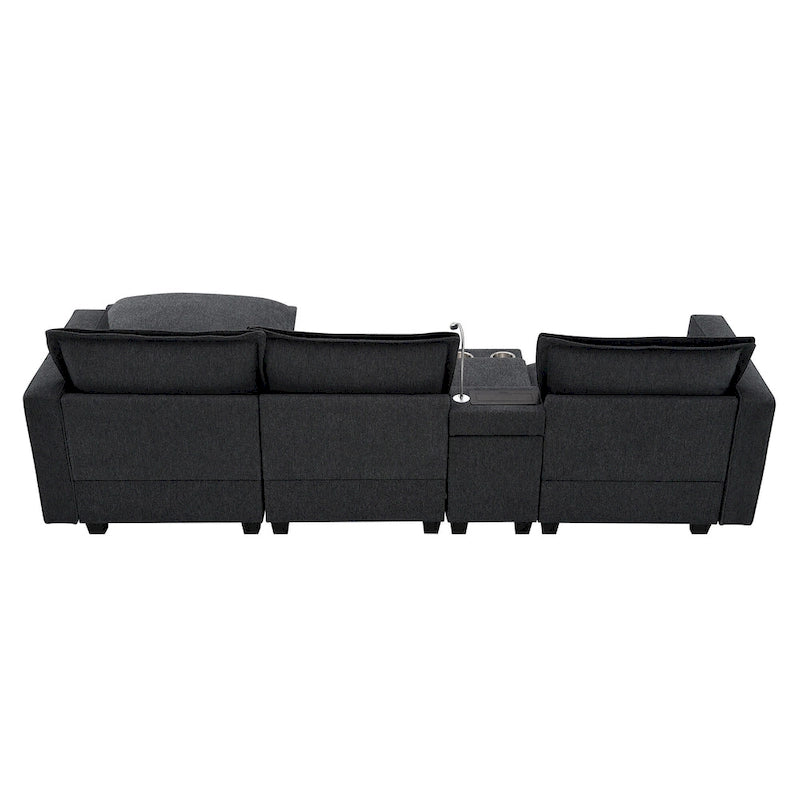 109 Chenille Modular Sectional Sofa with USB Console