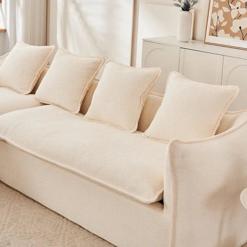 106.3 Oversized L-Shaped 3-Seat Sofa with Chaise and 4 Pillows