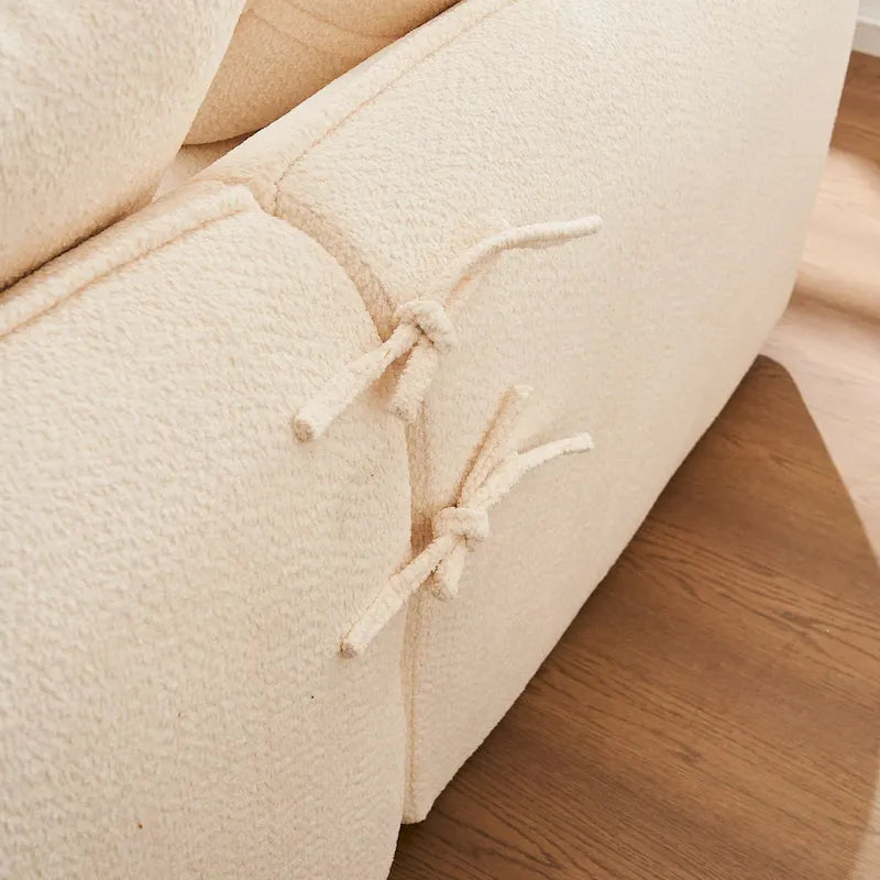 106.3 Oversized L-Shaped 3-Seat Sofa with Chaise and 4 Pillows