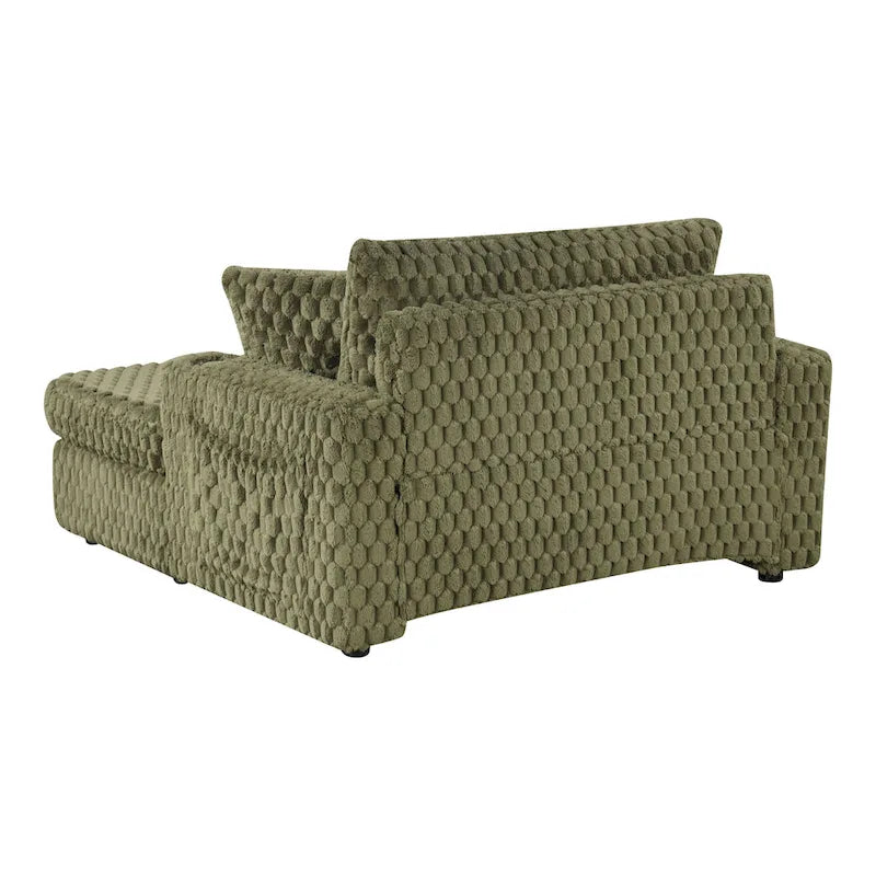 Furniture of America Lanturn Modern Soft Upholstered 2-Arm Oversized Chaise