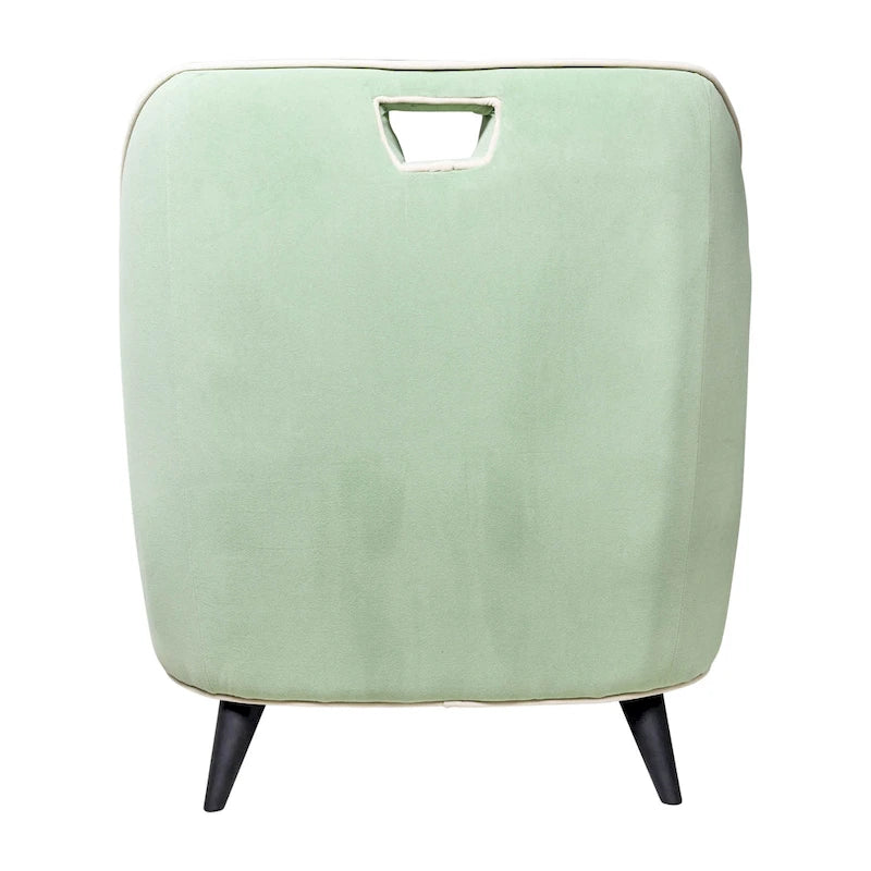 Two-Tone Upholstered Accent Chair - Green/Blue, Single Seat