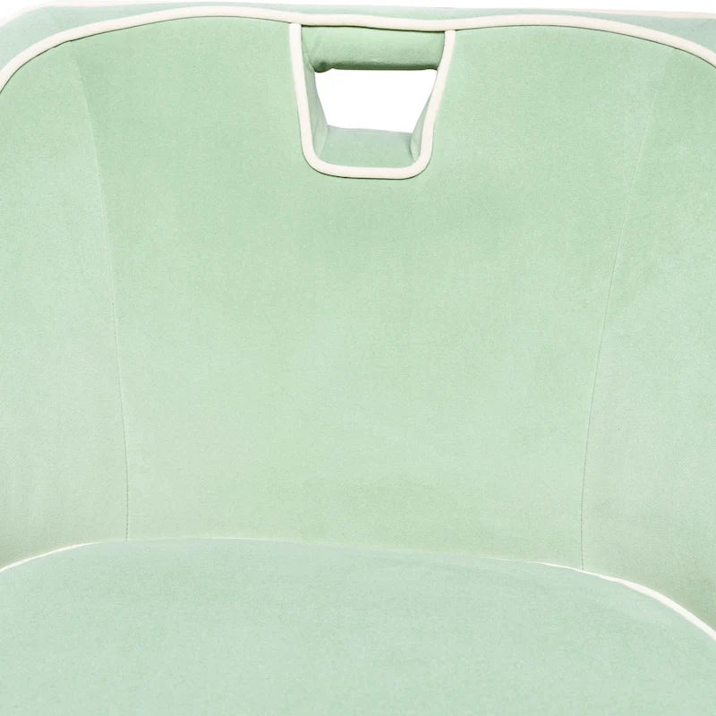 Two-Tone Upholstered Accent Chair - Green/Blue, Single Seat