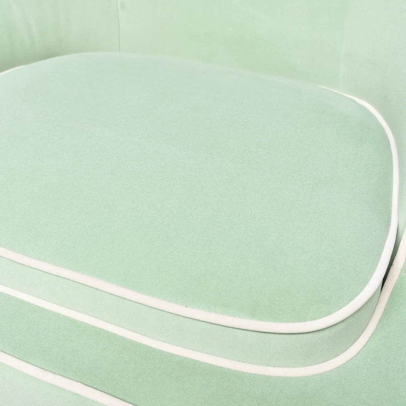 Two-Tone Upholstered Accent Chair - Green/Blue, Single Seat