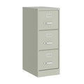 Vertical File Cabinet with Lock - Grey/Beige/Black, 3-Drawer
