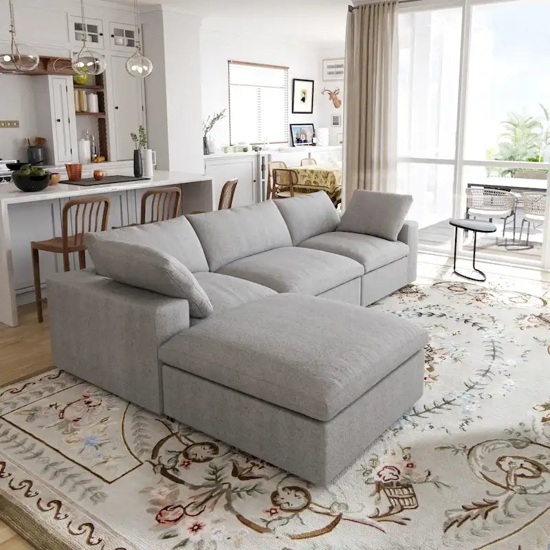 L Shape Modern Modular Convertible Sectional Sofa Couch