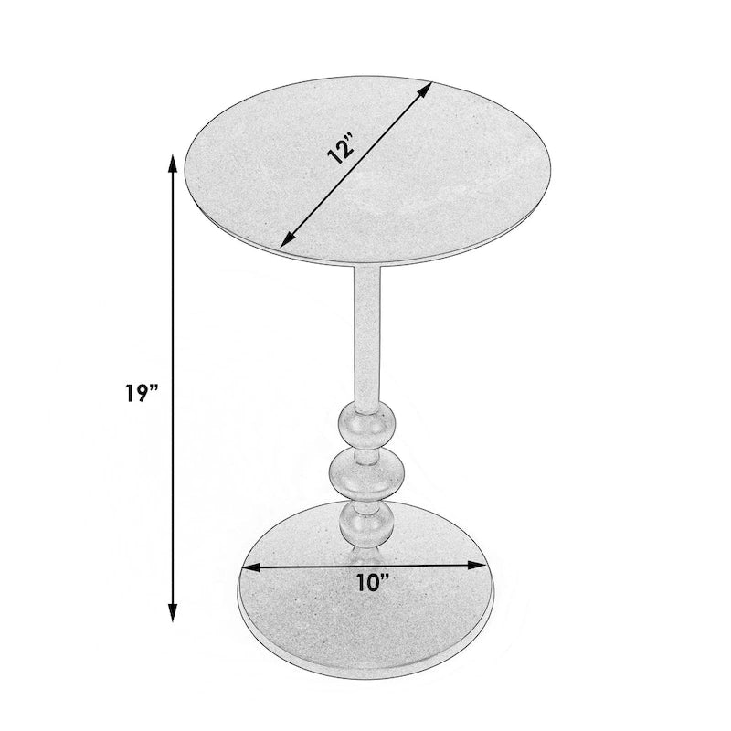 Zora Iron Pedestal Side Table