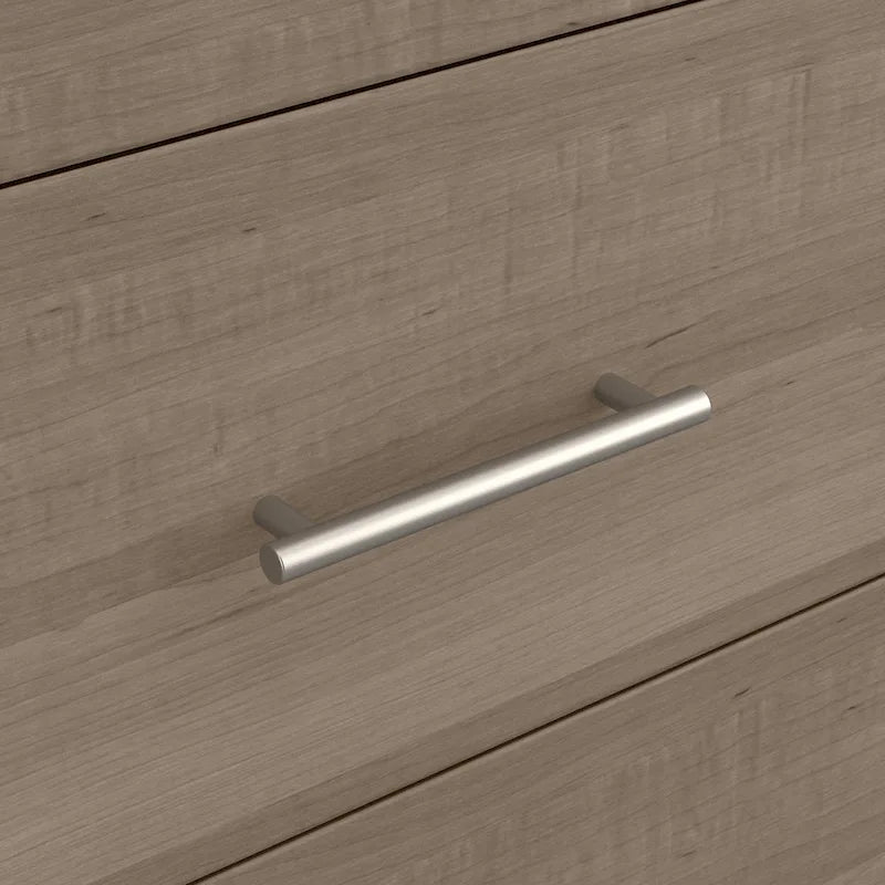 Tall TV Stand with Storage - Gray/Walnut