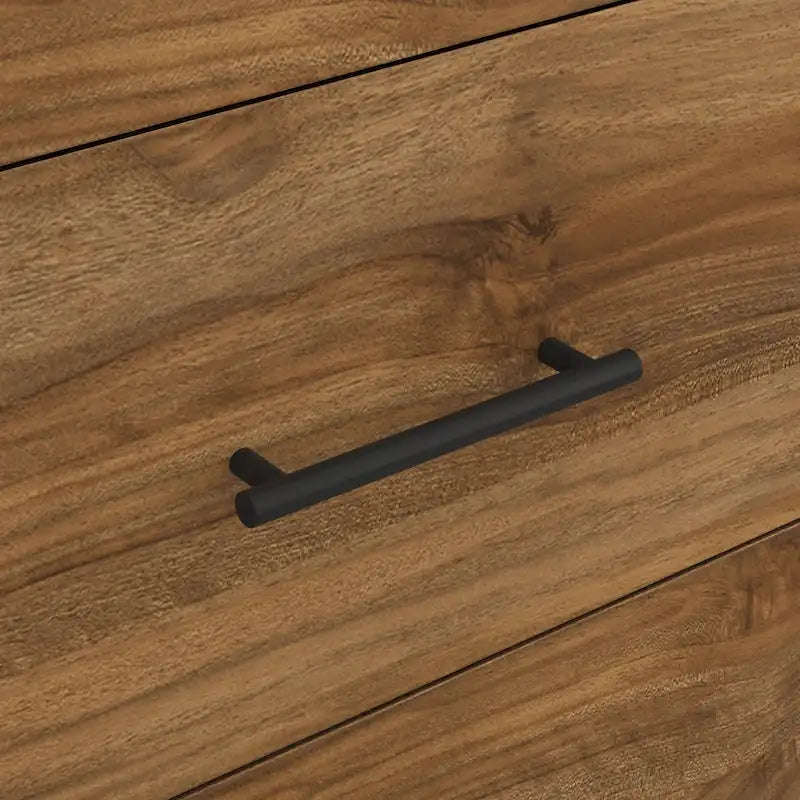 Tall TV Stand with Storage - Gray/Walnut