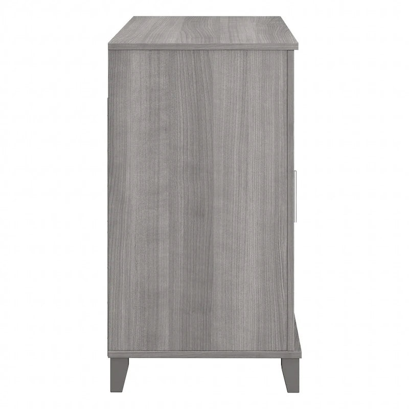 Tall TV Stand with Storage - Gray/Walnut