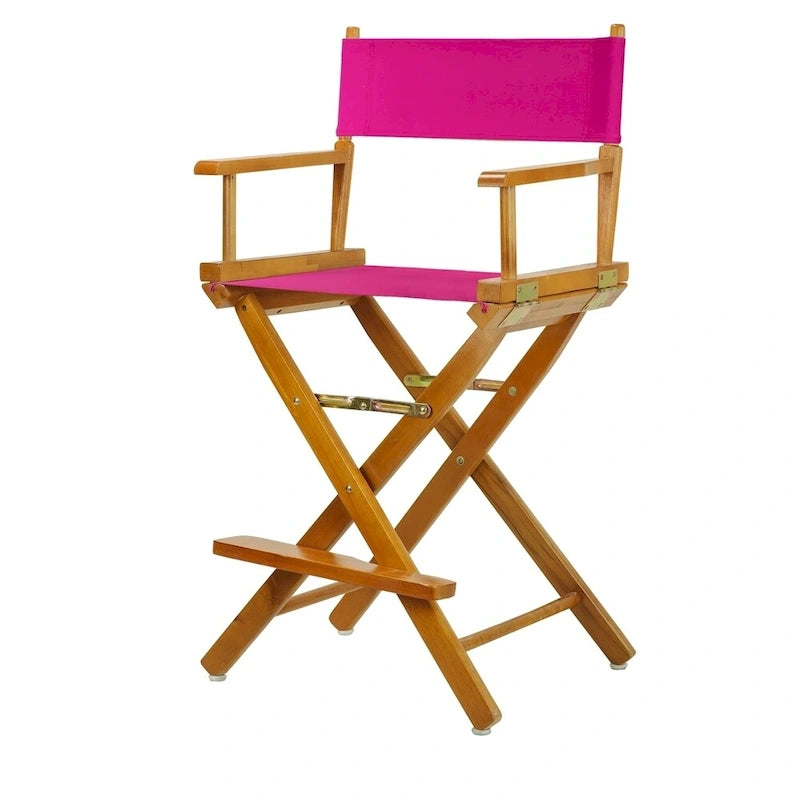 Honey Oak Frame 24-inch Counter-height Director's Chair