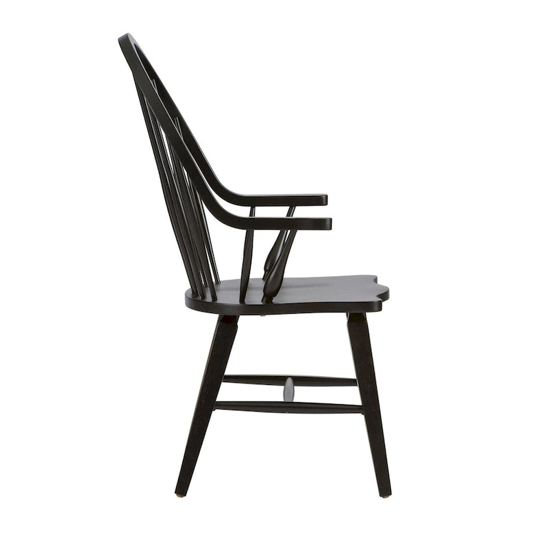 Windsor Back Arm Chair - Black