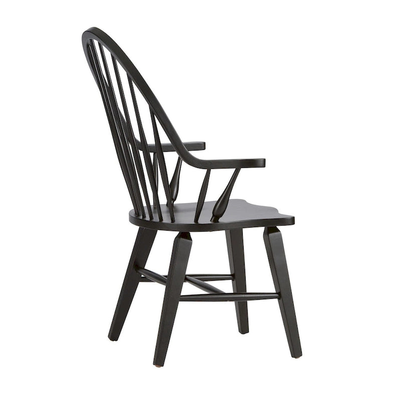Windsor Back Arm Chair - Black