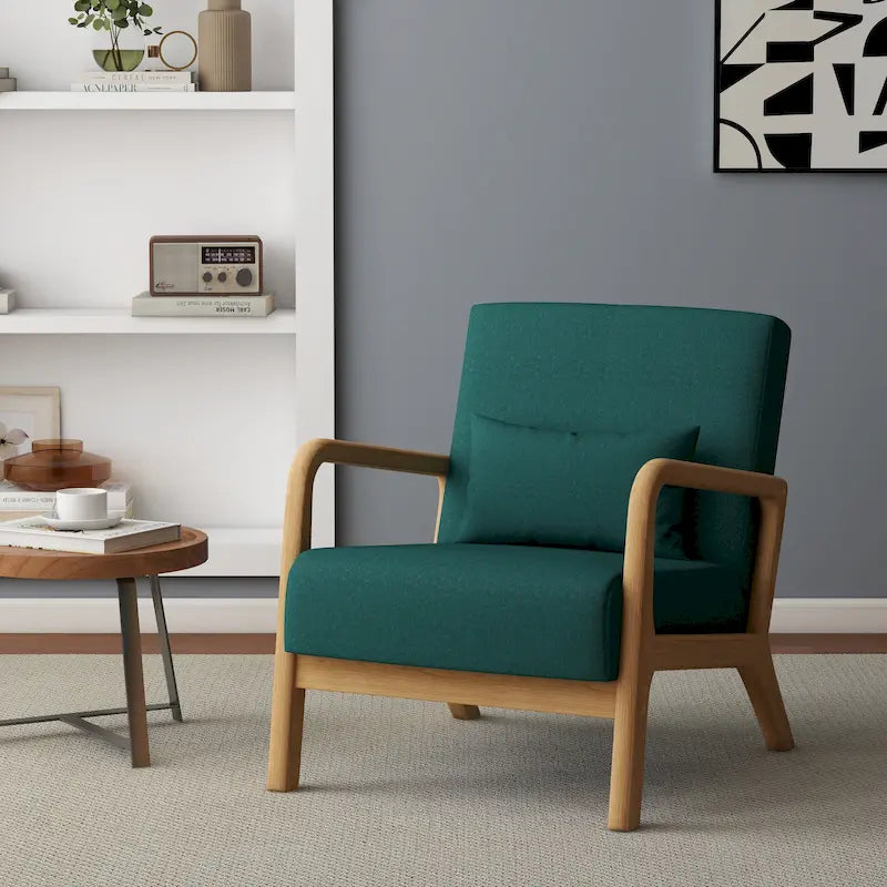 Upholstered Arm Chair with Cution Modern Side Accent Chairs - 25.8W x 28.7H x 32.3D