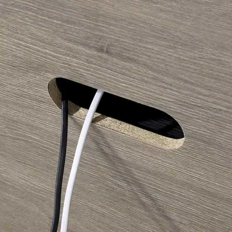 TV Stand with Electric Fireplace - Gray/Black/Brown, 58"