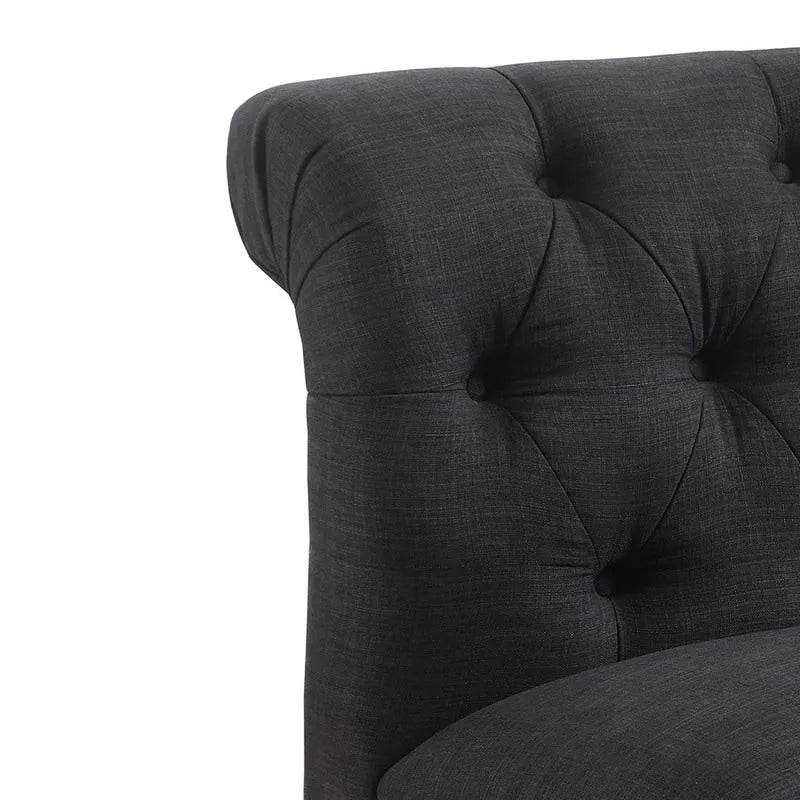 Rosevera LaGuardia Slipper Chair, Chesterfield, Armlesschair
