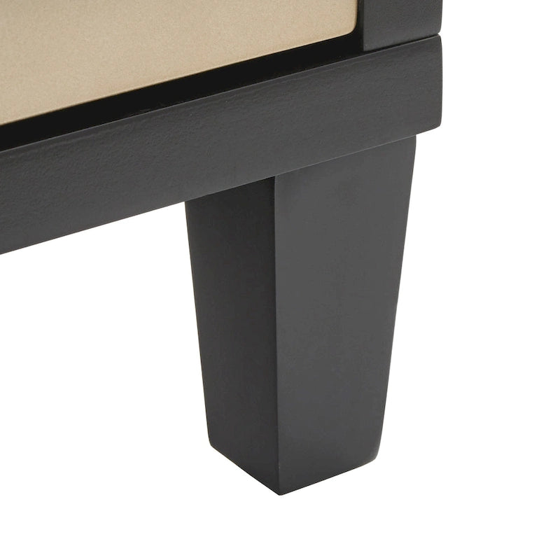 Mirrored Side Cabinet with Quatrefoil Design - White/Black/Gold/Silver