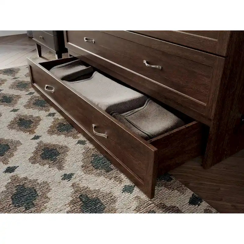 Murphy Bed Chest with Mattress - Burnt Amber, Full Size